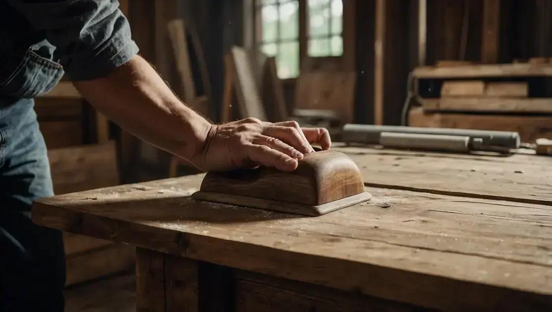 Acabamento encerado para mesas rústicas de madeira pinus