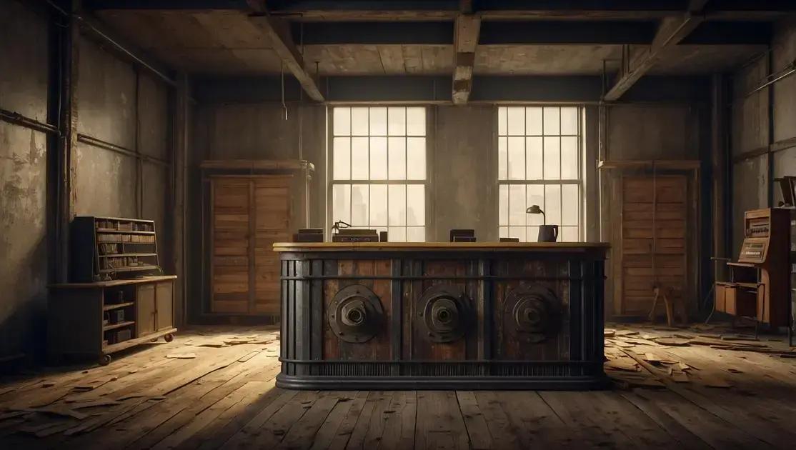 Bancos de demolição com estrutura metálica estilo industrial vintage