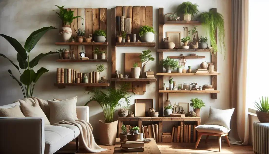 Criação e design de estantes rústicas abertas com estrutura de ferro fundido