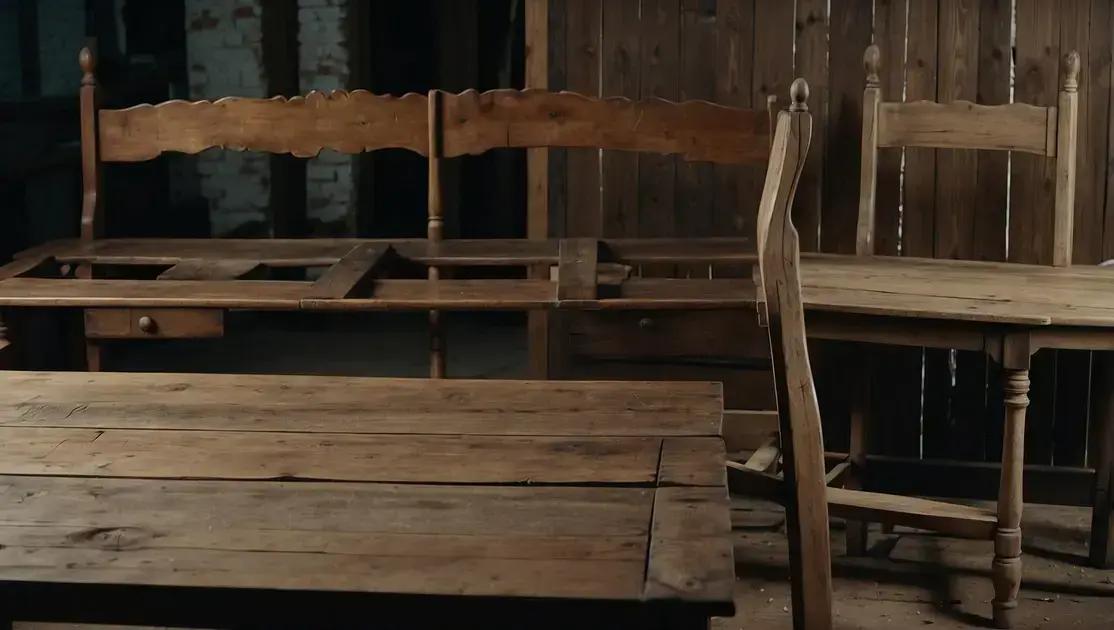 Remoção de verniz antigo de móveis rústicos com solvente natural