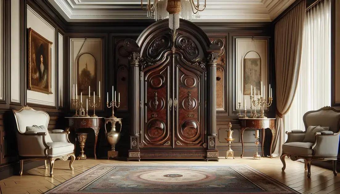 Restauração artesanal de armários coloniais em madeira de demolição tratada