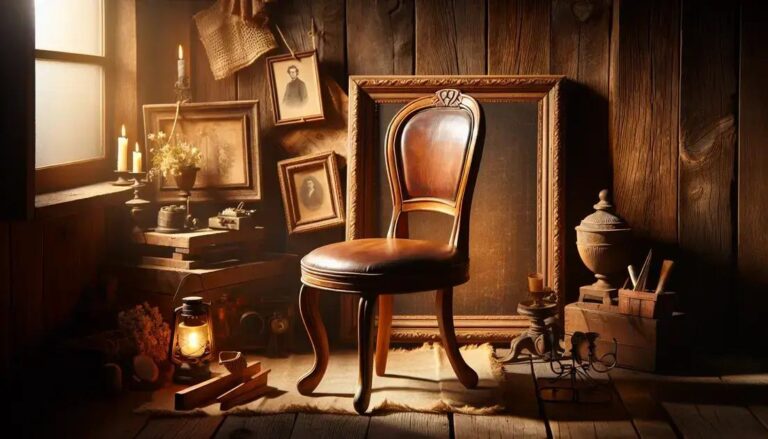 Restauração artesanal de cadeiras antigas com encosto trançado e pátina suave