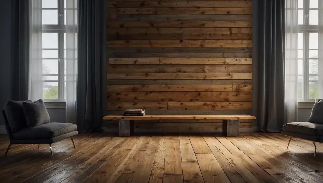 Técnica de clareamento natural em madeira escurecida de demolição