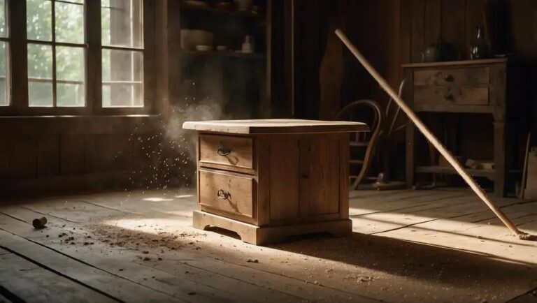 Uso de verniz fosco em armários de madeira de demolição