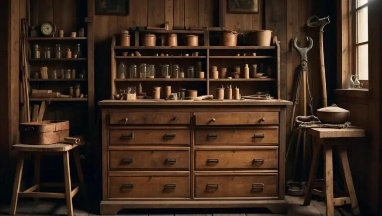 Restauração artesanal de armários antigos com acabamento fosco de cera natural