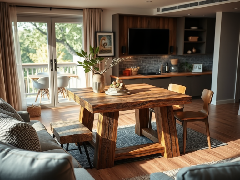 Móveis rústicos personalizados para apartamentos compactos modernos