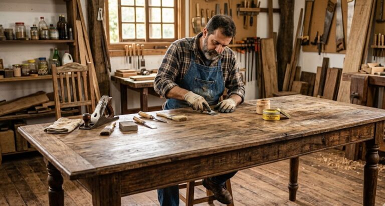 Técnicas de restauração de móveis rústicos com madeira antiga